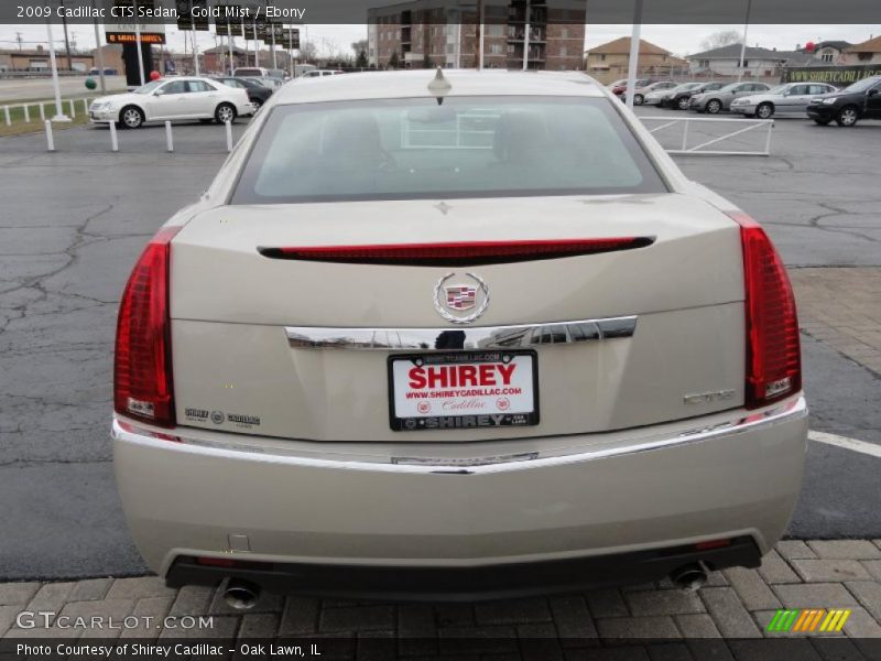 Gold Mist / Ebony 2009 Cadillac CTS Sedan