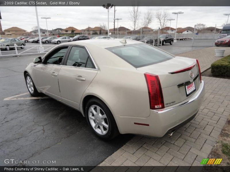 Gold Mist / Ebony 2009 Cadillac CTS Sedan