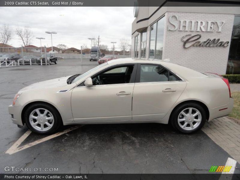 Gold Mist / Ebony 2009 Cadillac CTS Sedan