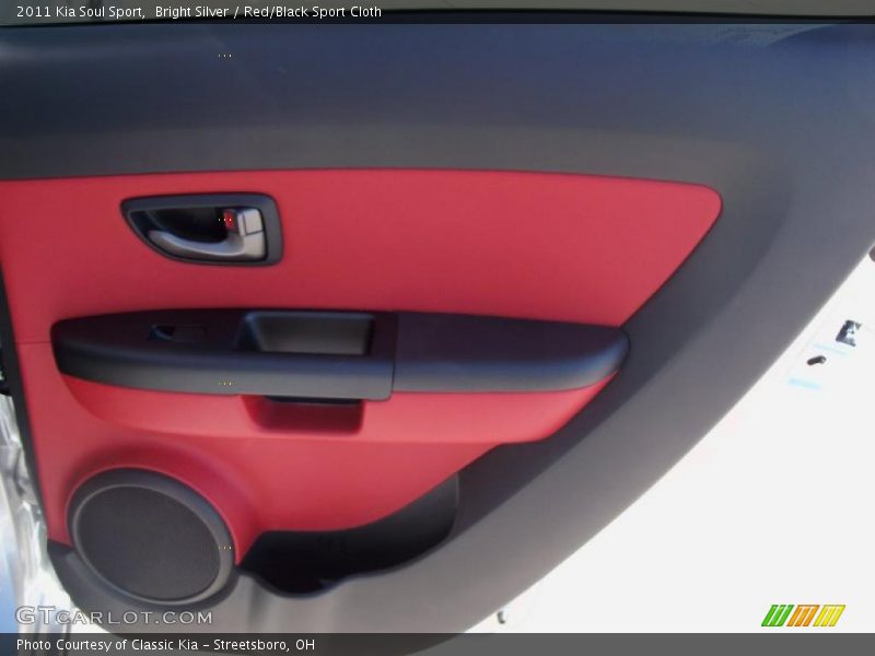 Bright Silver / Red/Black Sport Cloth 2011 Kia Soul Sport