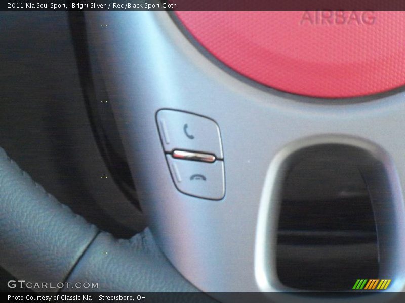 Bright Silver / Red/Black Sport Cloth 2011 Kia Soul Sport