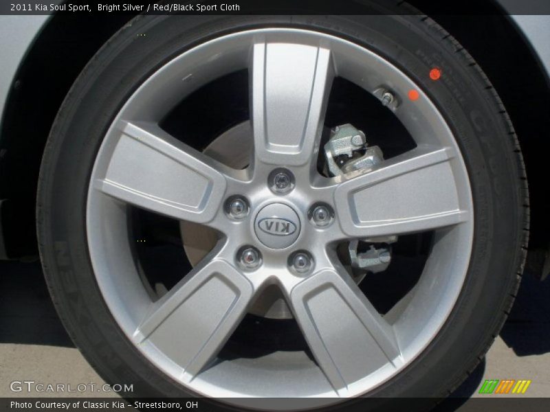 Bright Silver / Red/Black Sport Cloth 2011 Kia Soul Sport