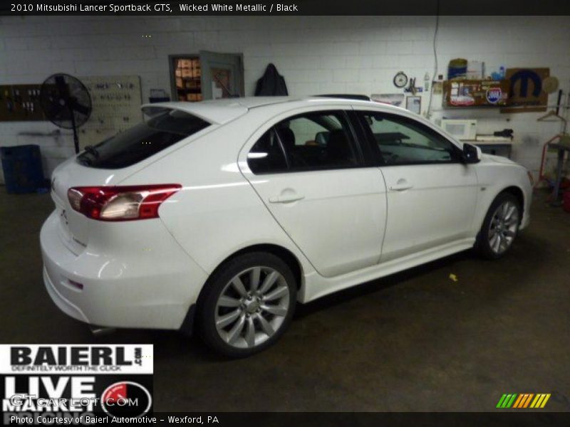 Wicked White Metallic / Black 2010 Mitsubishi Lancer Sportback GTS