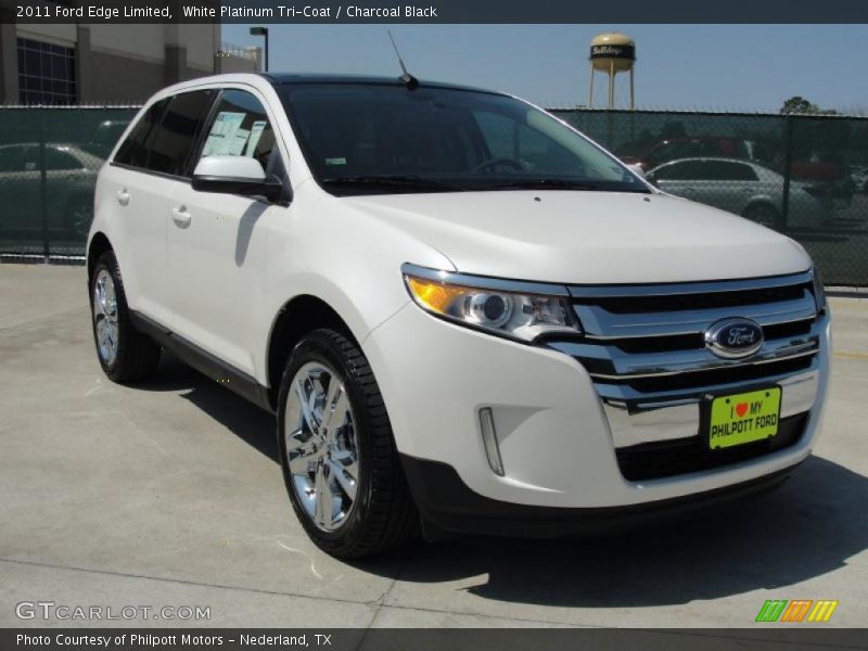 White Platinum Tri-Coat / Charcoal Black 2011 Ford Edge Limited