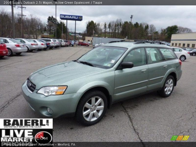 Willow Green Opalescent / Taupe 2006 Subaru Outback 2.5i Wagon