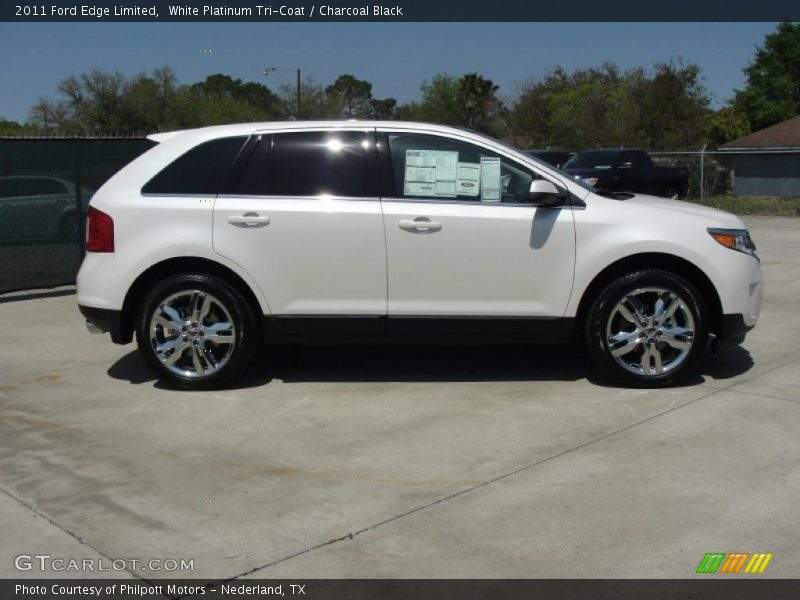 White Platinum Tri-Coat / Charcoal Black 2011 Ford Edge Limited