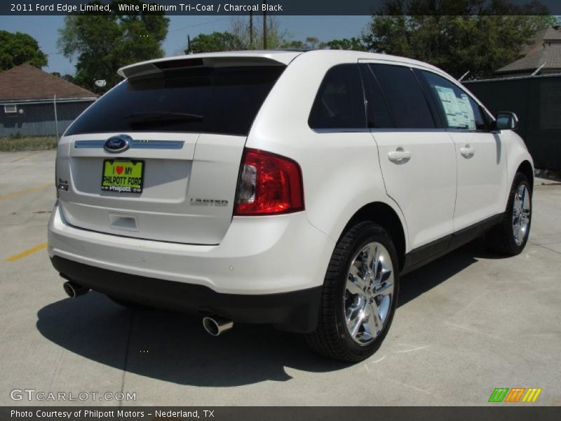 White Platinum Tri-Coat / Charcoal Black 2011 Ford Edge Limited