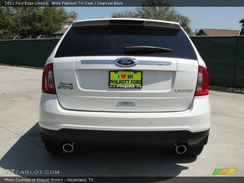 White Platinum Tri-Coat / Charcoal Black 2011 Ford Edge Limited
