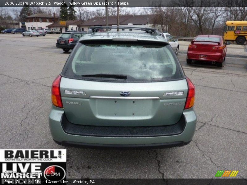 Willow Green Opalescent / Taupe 2006 Subaru Outback 2.5i Wagon