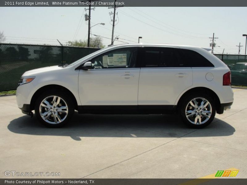 White Platinum Tri-Coat / Charcoal Black 2011 Ford Edge Limited