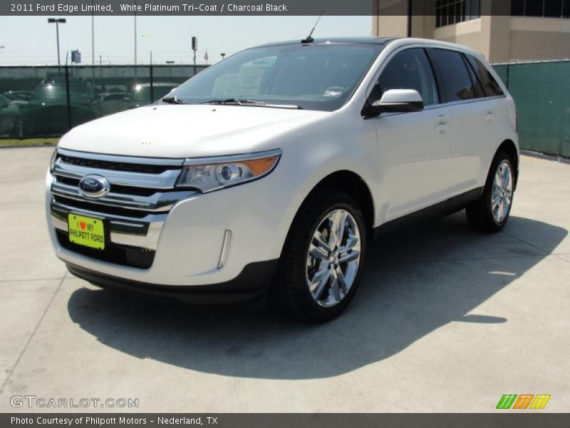 White Platinum Tri-Coat / Charcoal Black 2011 Ford Edge Limited