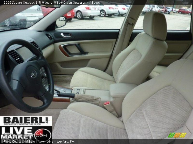 Willow Green Opalescent / Taupe 2006 Subaru Outback 2.5i Wagon