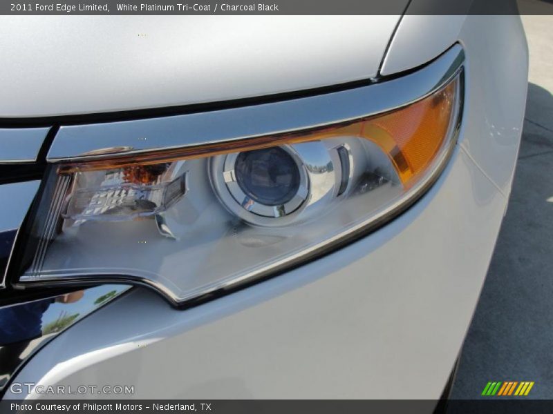 White Platinum Tri-Coat / Charcoal Black 2011 Ford Edge Limited