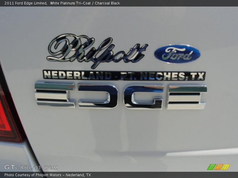 White Platinum Tri-Coat / Charcoal Black 2011 Ford Edge Limited