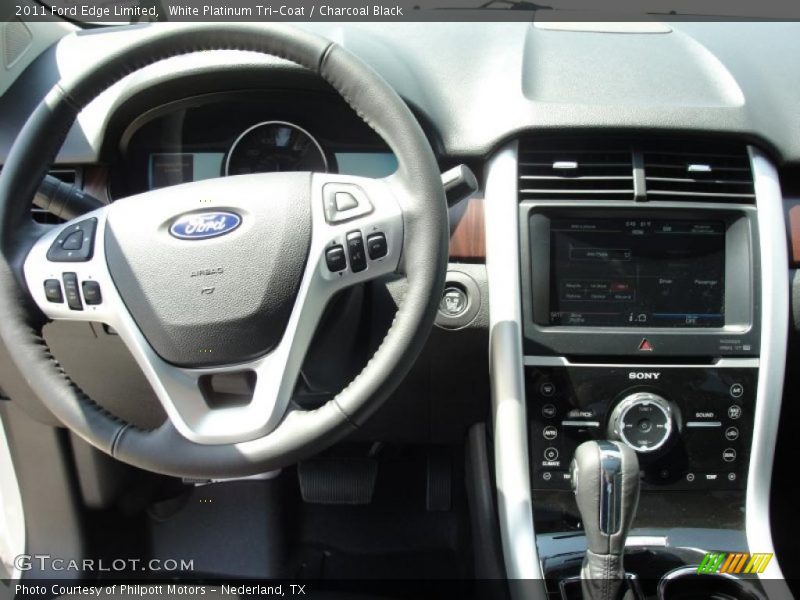 White Platinum Tri-Coat / Charcoal Black 2011 Ford Edge Limited