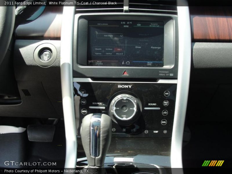 White Platinum Tri-Coat / Charcoal Black 2011 Ford Edge Limited