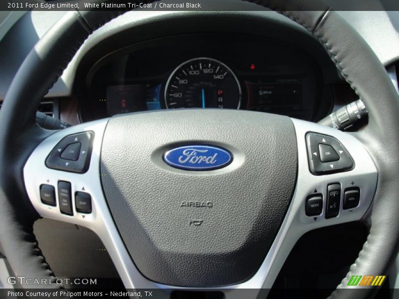 White Platinum Tri-Coat / Charcoal Black 2011 Ford Edge Limited