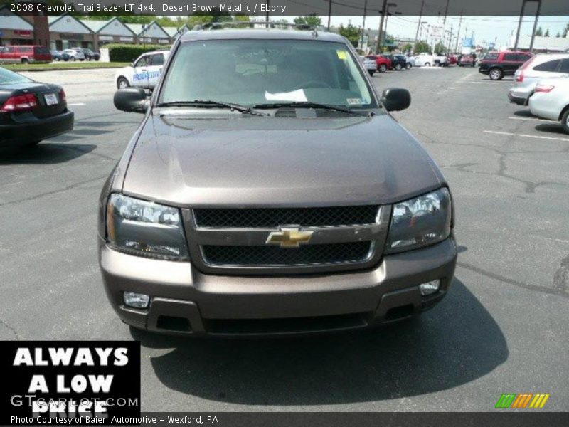 Desert Brown Metallic / Ebony 2008 Chevrolet TrailBlazer LT 4x4