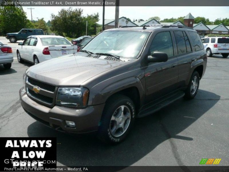 Desert Brown Metallic / Ebony 2008 Chevrolet TrailBlazer LT 4x4