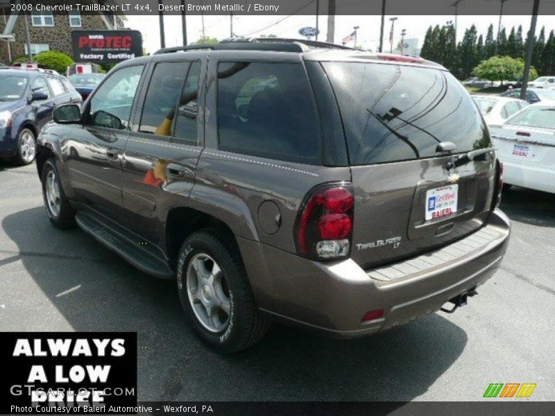 Desert Brown Metallic / Ebony 2008 Chevrolet TrailBlazer LT 4x4