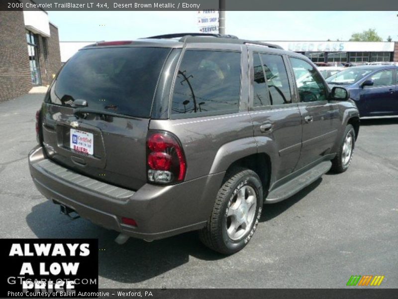 Desert Brown Metallic / Ebony 2008 Chevrolet TrailBlazer LT 4x4