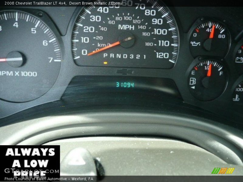 Desert Brown Metallic / Ebony 2008 Chevrolet TrailBlazer LT 4x4