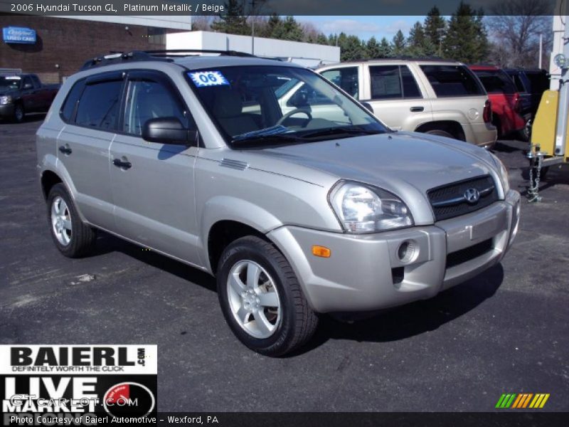 Platinum Metallic / Beige 2006 Hyundai Tucson GL