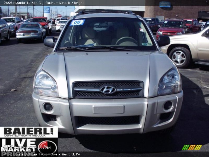 Platinum Metallic / Beige 2006 Hyundai Tucson GL