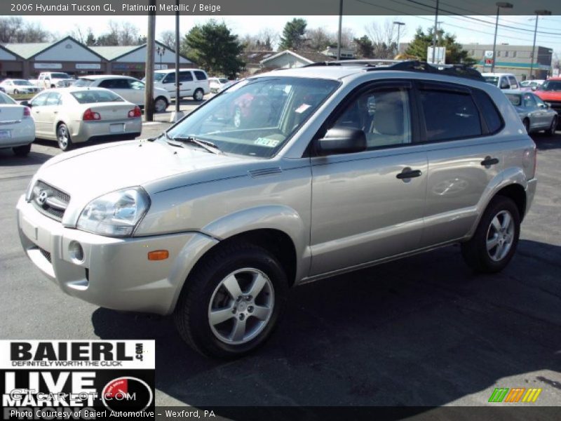 Platinum Metallic / Beige 2006 Hyundai Tucson GL