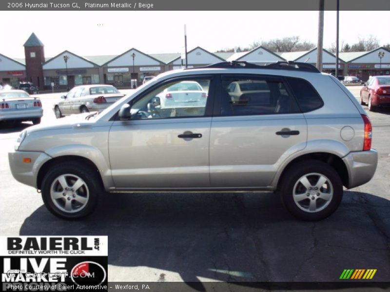 Platinum Metallic / Beige 2006 Hyundai Tucson GL
