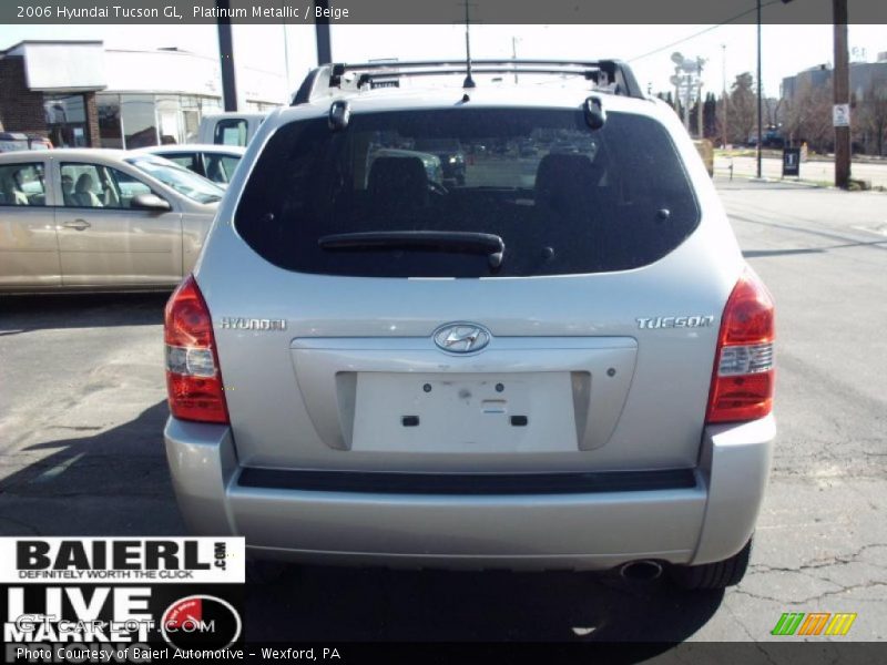 Platinum Metallic / Beige 2006 Hyundai Tucson GL