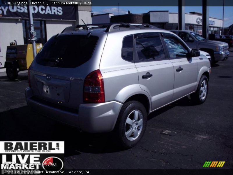 Platinum Metallic / Beige 2006 Hyundai Tucson GL