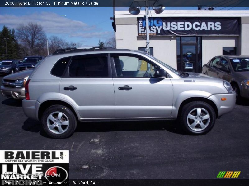 Platinum Metallic / Beige 2006 Hyundai Tucson GL