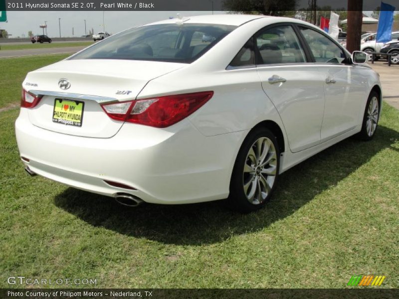Pearl White / Black 2011 Hyundai Sonata SE 2.0T