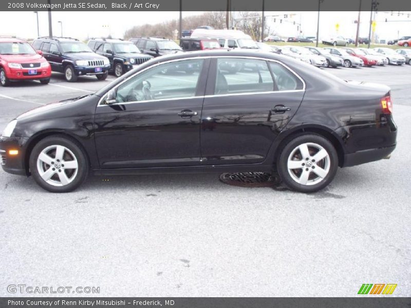 Black / Art Grey 2008 Volkswagen Jetta SE Sedan