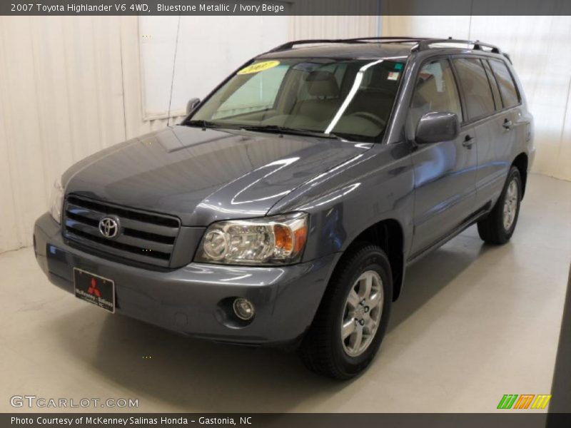 Bluestone Metallic / Ivory Beige 2007 Toyota Highlander V6 4WD
