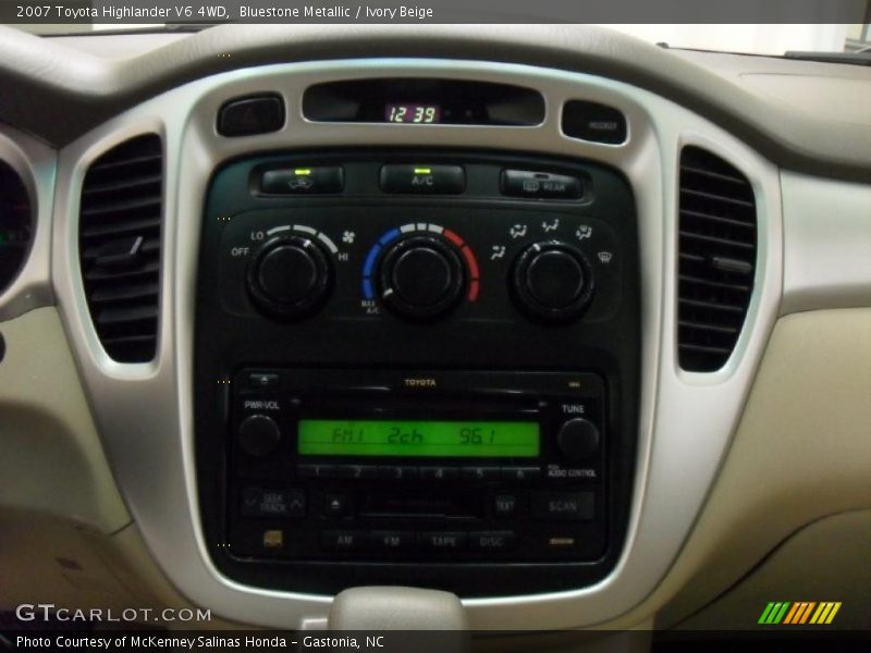 Bluestone Metallic / Ivory Beige 2007 Toyota Highlander V6 4WD