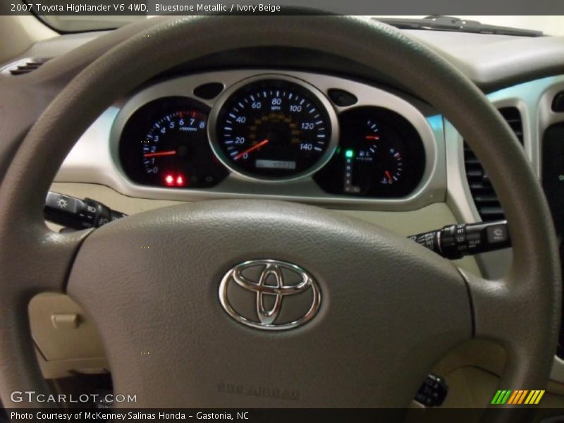 Bluestone Metallic / Ivory Beige 2007 Toyota Highlander V6 4WD