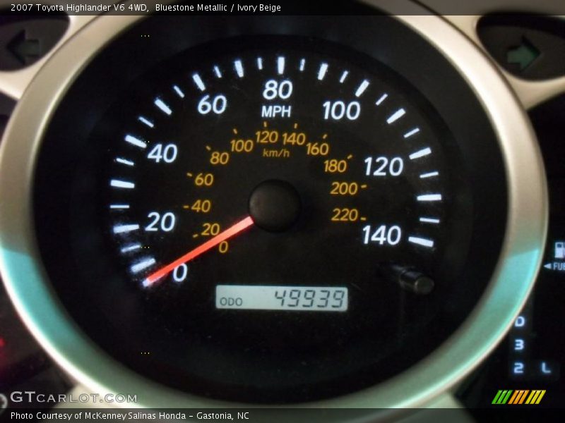Bluestone Metallic / Ivory Beige 2007 Toyota Highlander V6 4WD