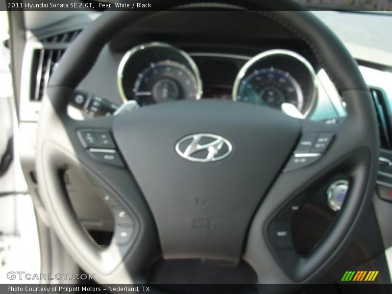 Pearl White / Black 2011 Hyundai Sonata SE 2.0T