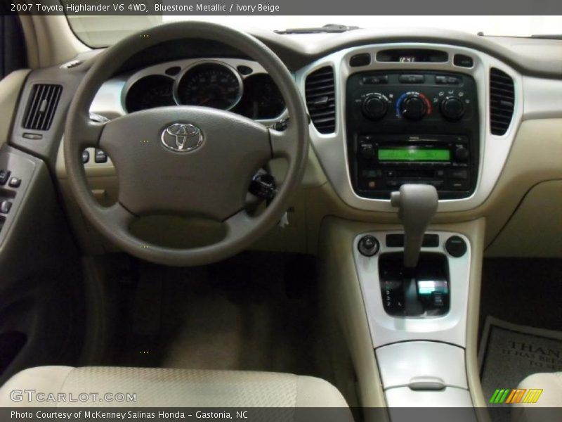 Bluestone Metallic / Ivory Beige 2007 Toyota Highlander V6 4WD