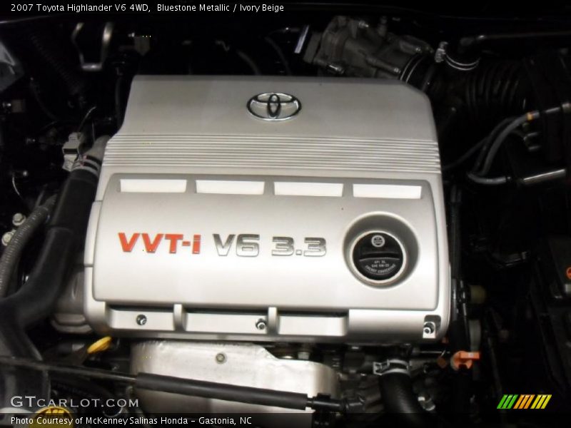 Bluestone Metallic / Ivory Beige 2007 Toyota Highlander V6 4WD