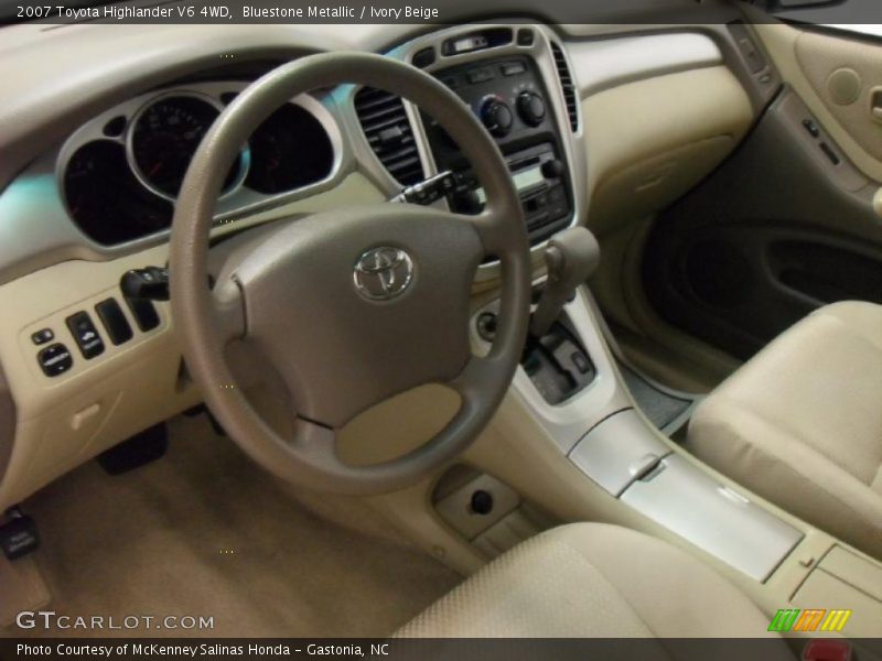 Bluestone Metallic / Ivory Beige 2007 Toyota Highlander V6 4WD