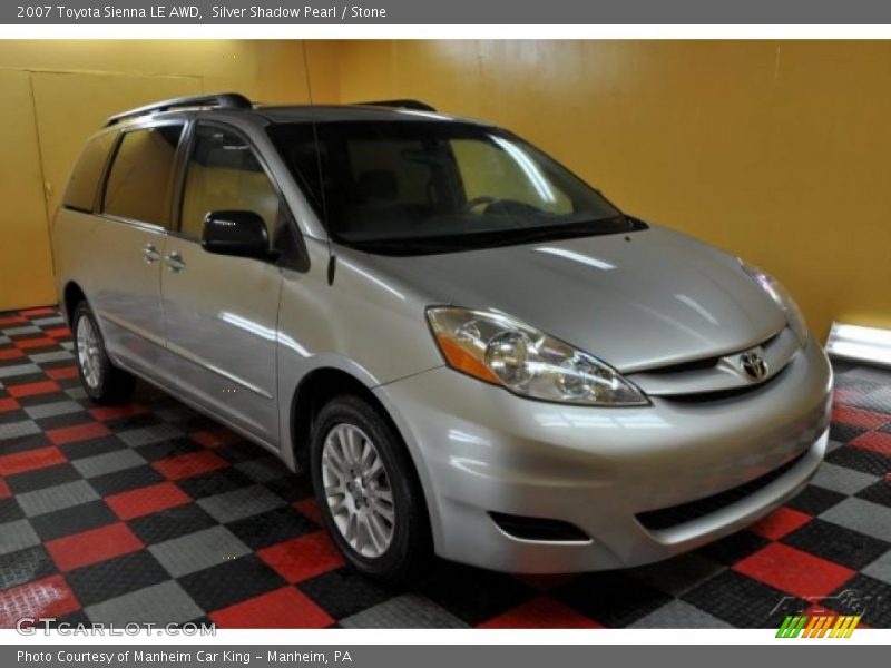 Silver Shadow Pearl / Stone 2007 Toyota Sienna LE AWD