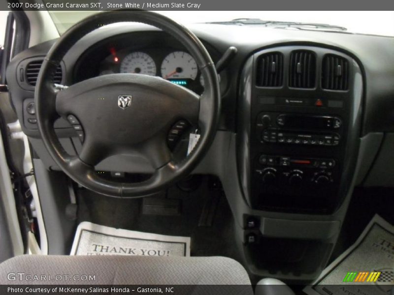 Stone White / Medium Slate Gray 2007 Dodge Grand Caravan SXT
