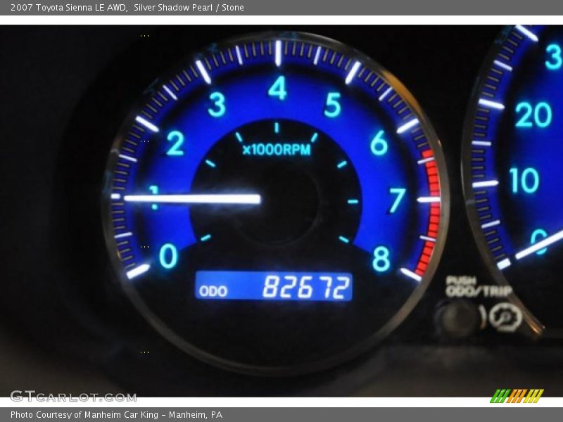 Silver Shadow Pearl / Stone 2007 Toyota Sienna LE AWD