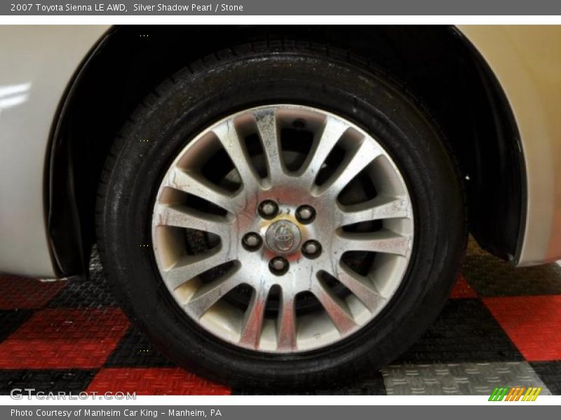 Silver Shadow Pearl / Stone 2007 Toyota Sienna LE AWD
