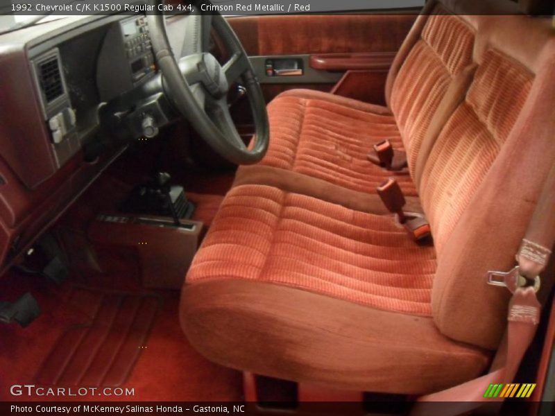  1992 C/K K1500 Regular Cab 4x4 Red Interior