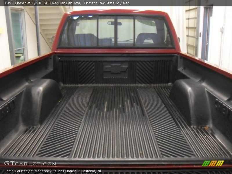 Crimson Red Metallic / Red 1992 Chevrolet C/K K1500 Regular Cab 4x4