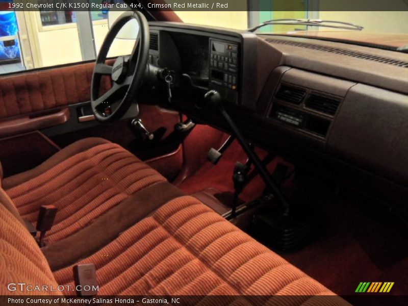  1992 C/K K1500 Regular Cab 4x4 Red Interior